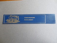 Leather BOOKMARK SWANAGE RAILWAY Dorset Locomotive  Blue Unused