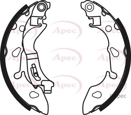 Apec rear brake shoe - apec, set