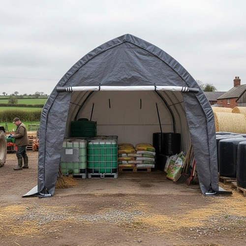 High arch portable garage - high,