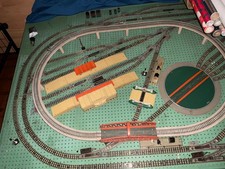 Hornby Dublo - Factory 00 Gauge Railway layout  6’by 4’  fixed 3/2rail 
