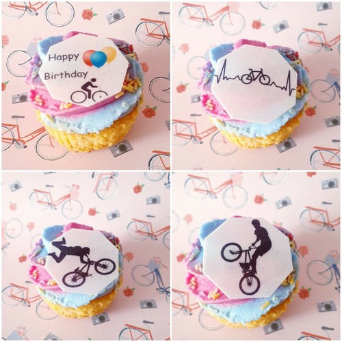 Bike cake topper - topper, edible