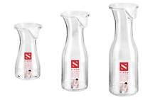 Very Clear Plastic Carafe With Lid Pour Spout Juice Jar Tea Water Wine Decanter 