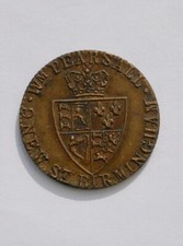 "WM PEARSALL, BIRMINGHAM" IMITATION SPADE GUINEA GAMING COUNTER, WHIST TOKEN