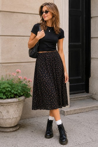 Vtg 90s ditsy floral l - vtg,