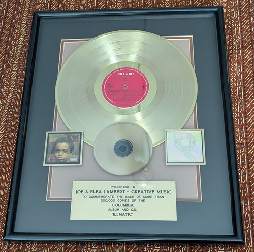 Framed riaa gold lp - framed, x