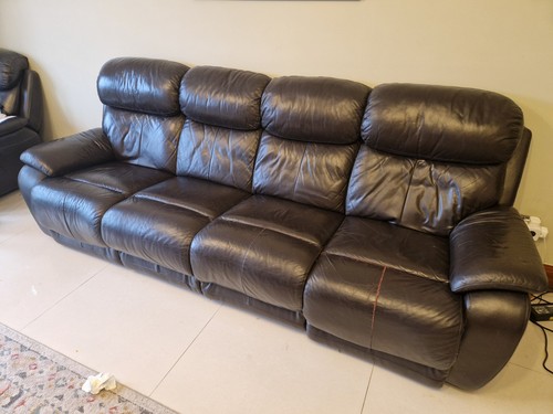 Leather suite seater elec - suite,, 3