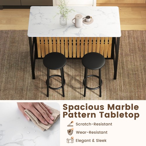 Pcs marble pattern dining - 3,