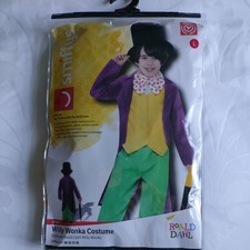 Willy Wonka Costume Roald Dahl Boys Girls World Book Day Fancy Large DressOutfit