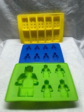 3 Lego Chocolate Ice Molds New