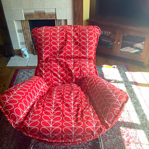 Red white leaf cushioned - leaf,