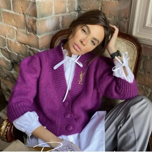 Bnwt zara purple knit - purple, cardigan