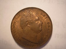 1834 British Half Penny, King