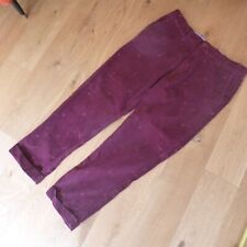 Tommy Hilfiger Slim Fit Cords All Over Logos Maroon Red Men's W36 L30 READ!