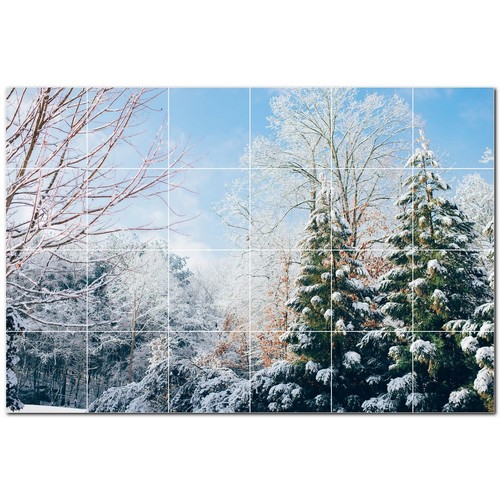 Winter ceramic tile wall mural - winter,