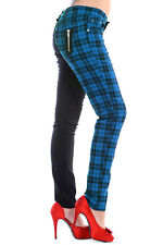 Blue Tartan Check Black Split