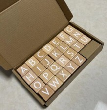 26pcs Wooden Alphabet Blocks