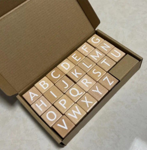 26pcs wooden alphabet blocks - alphabet,
