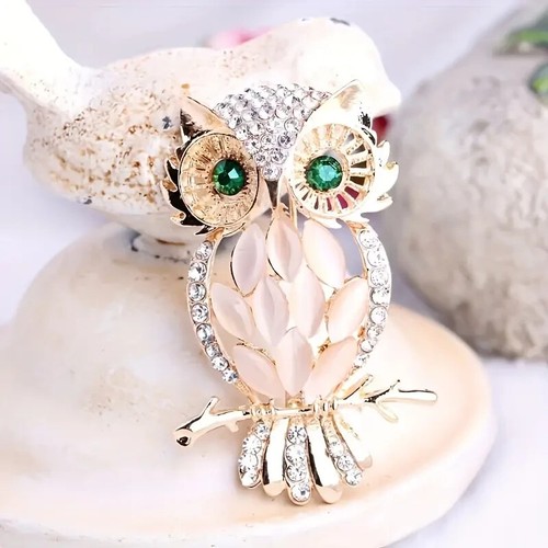 Stunning owl opal brooch - stunning,