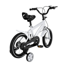 Boys & Girls Bicycle Height Adjustable 14 Inch White Children'S Bicycle with Tra
