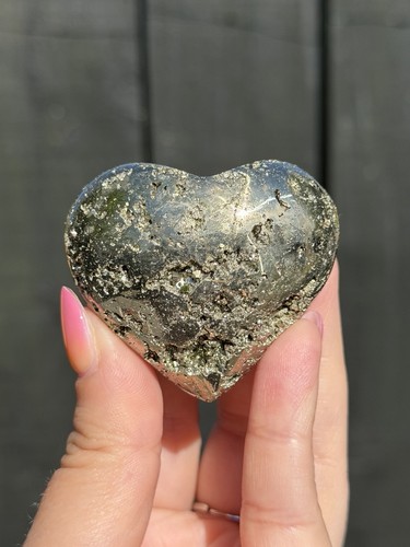 Druzy pyrite heart crystal - druzy,