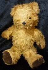 TEDDY BEAR, PEDIGREE with BELLS and GROWLER,  VINTAGE BEAR c.1950's