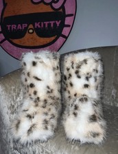 White Leopard Fur Kawaii Y2K