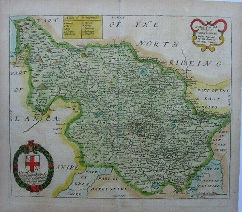 Antique map yorkshire west - antique, of