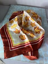 Skemo  Canada VTG 27” Square Scarf Eleanor Paine ‘Canadian Leaves’ Japan