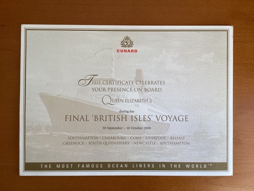 Cunard qe2 final british - -,