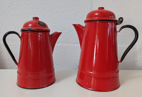 Vintage polish red - red, enamel