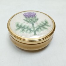 Vintage Brass Trinket Box Pot