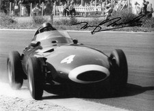Tony Brooks 1958 Belgium Grand Prix Spa Vanwall F1 signed photo Autograph