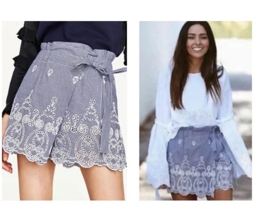 Bnwot zara blue white gingham - zara,