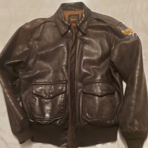 Avirex leather jacket 42 - leather,
