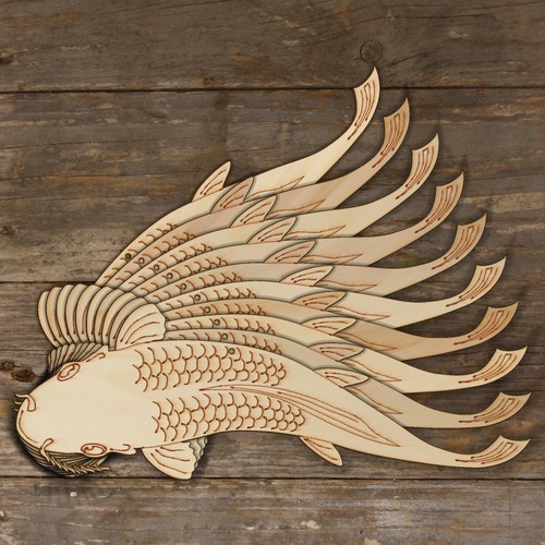 10x wooden koi carp - 10x,