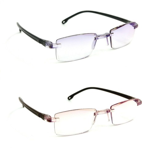 Tinted anti blue light rimless - blue,
