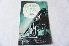 1957 Famous Named Trains on Western Region Timetable Pullman Torbay Red Dragon