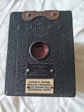 1910s Antique Canadian Kodak No. 0 Brownie Box Camera with Original Bag, for Dis