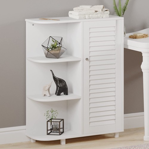 White wooden curved floor - curved,