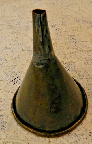 Vintage copper brass funnel - vintage,