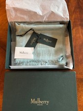 MULBERRY TREE RECTANGULAR SCARF - SILK/COTTON  - PALE BLUE - BOXED & BNWT -