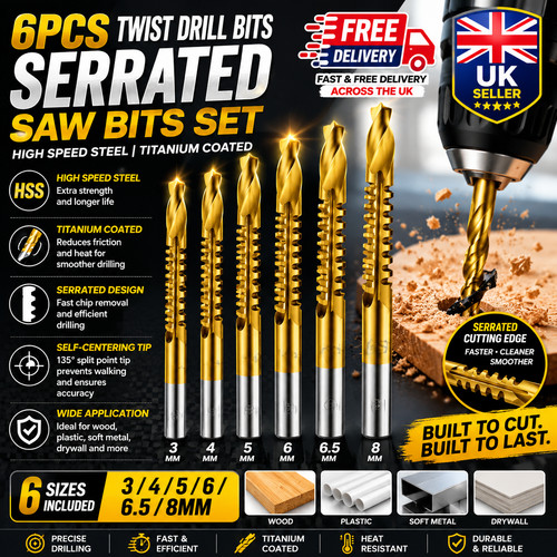 6pcs twist drill - drill, bits