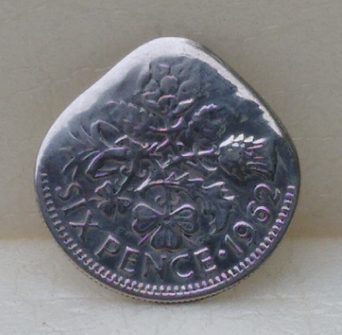 Genuine 1962 sixpence coin - 1962,