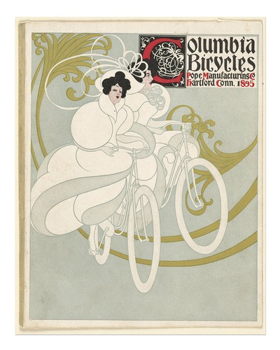 Vintage art nouveau bicycle - vintage,