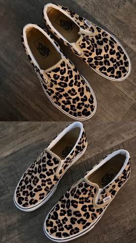 Leopard print slip vans - slip-on,