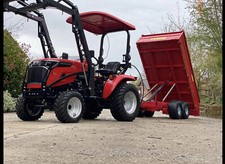 CAPTAIN TRACTOR MITSUBISHI 27HP COMPACT  4WD SYNCHRO + 2Ton TRAILER 2022 5 hour