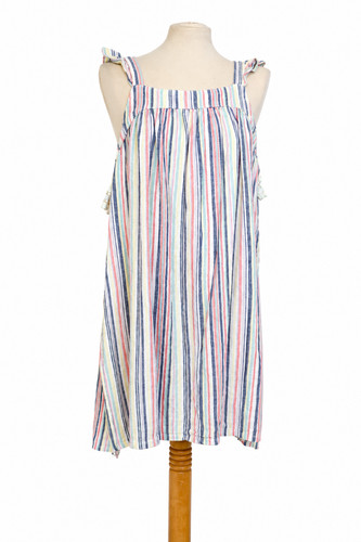 Upcycled large stripe cross - upcycled,