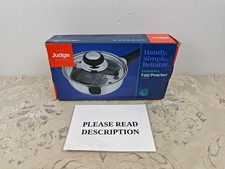 Judge Essentials Two Cup Egg Poacher and Stainless Steel Frying Pan, 16cm (READ)