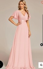 Size 26 Pink Bridesmaid 'Monica' Dress By Ever Pretty (new)