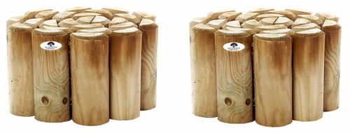 Log rolls garden border - border, edging